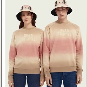 SCOTCH & SODA BORN TO LOVE Unisex Crew-Neck Cotton-Blend Sweatshirt XXL